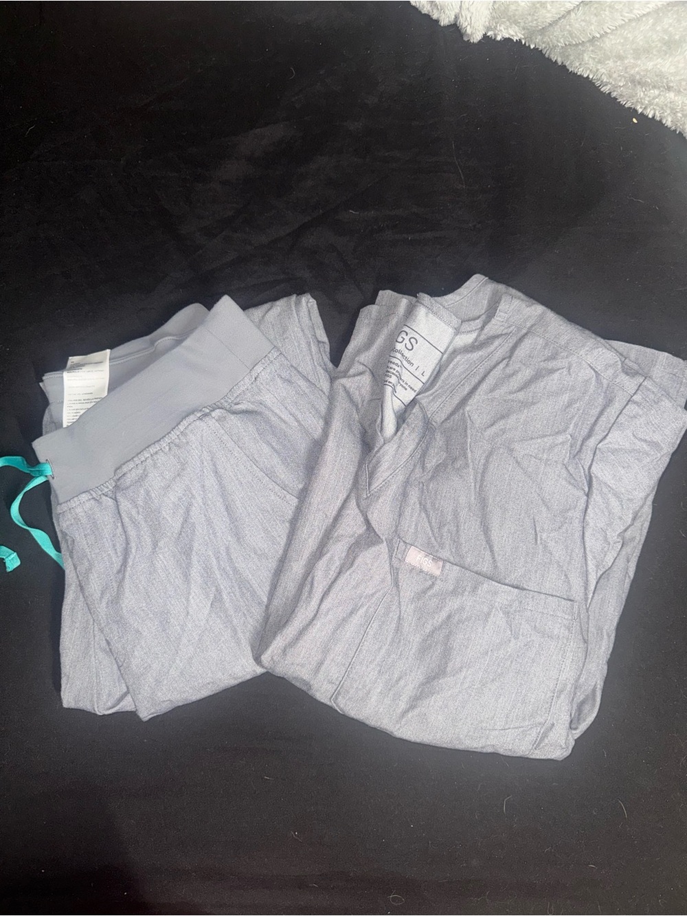 Light Gray Scrub Set - figs